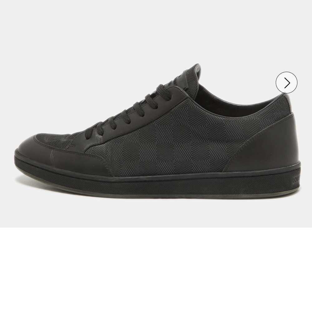 Louis Vuitton Offshore Black Leather Low Top Sneakers Men’s US 9